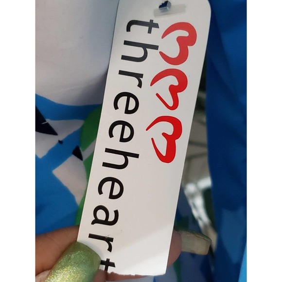 Threehearts Women's Blue Polyester Long Sleeve Jacket & Trouser 2 Piece Suit PL - Picture 5 of 12